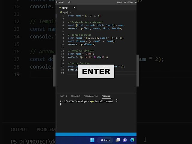 How to Use NPM and Node.js to Run Your JavaScript Code ?In VsCode  #webdevelopment #npm #nodejs
