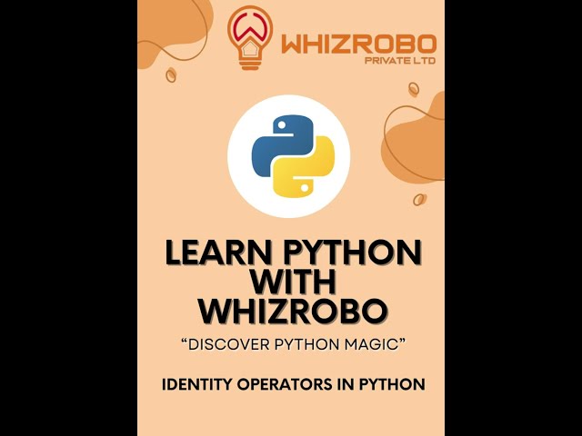 Identity Operator In Python || Python Programming