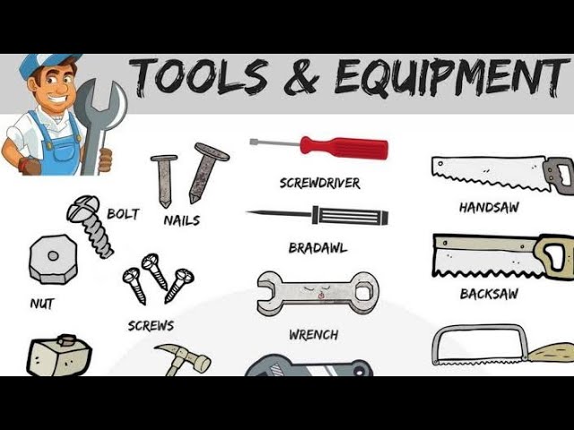 25 Workshop tools name with image