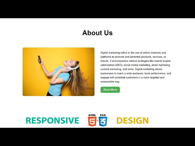 How To Make Responsive About Us Page In HTML & CSS | Web Development Tutorial