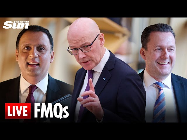 FMQs - First Minister John Swinney  faces questions from opposition leaders at Holyrood
