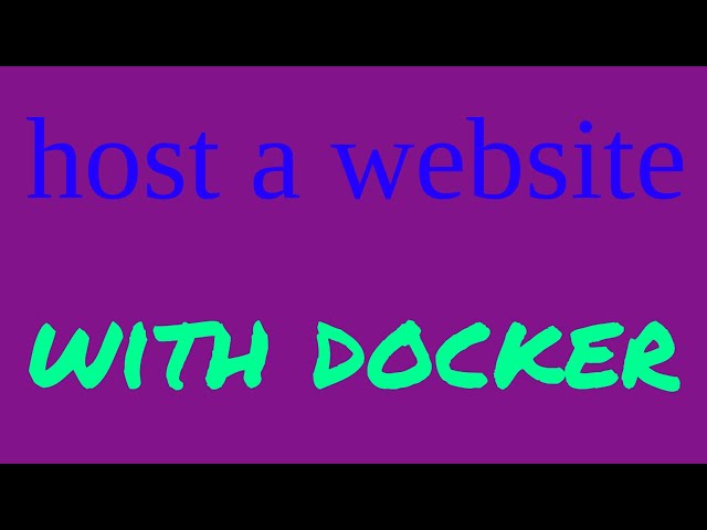 How to containerize a static website with docker