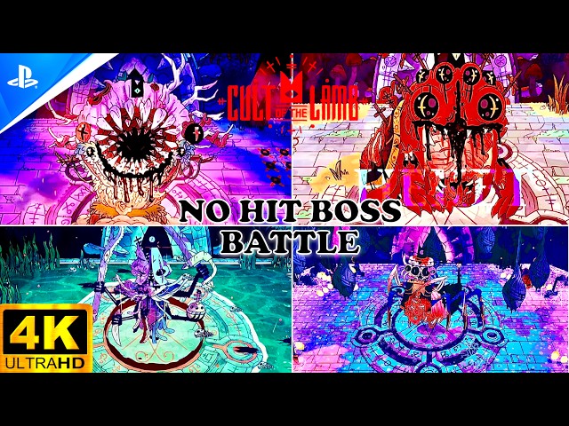 CULT OF THE LAMB ALL BISHOP Boss Fight NO DAMAGE Gameplay #cultofthelamb #bossfight #ps5 #gamer #rpg