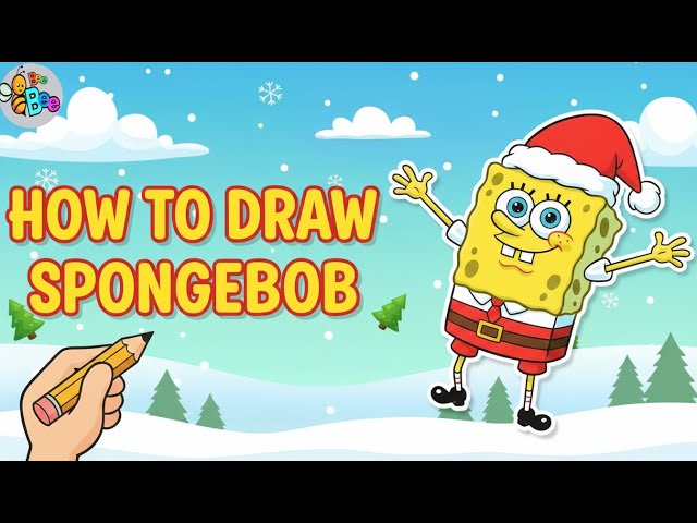 How to Draw Christmas SpongeBob! 🎅 Easy Step by Step Tutorial