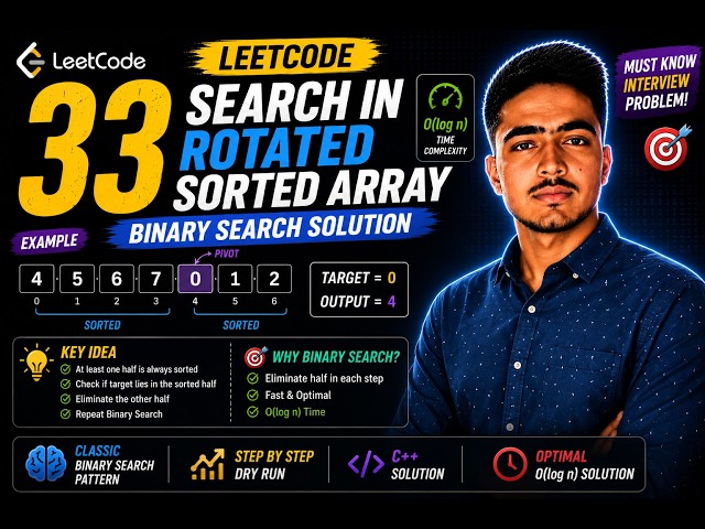 Search in Rotated Sorted Array | Binary Search | C++
