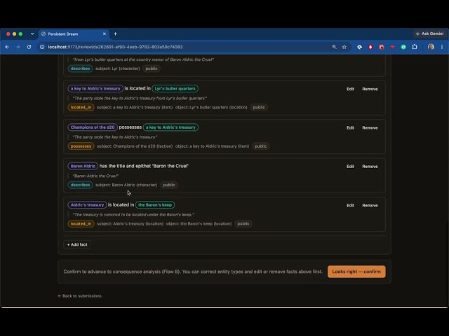 Dev Log 004 - Persistent Dream Editorial UI (v0.1.33a0)