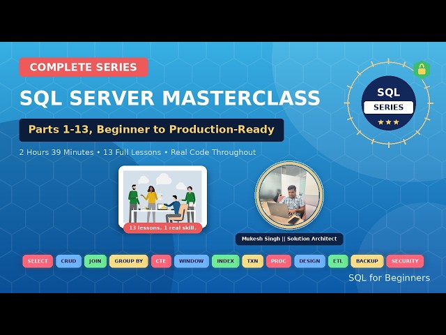 Designing Production-ready database from scratch -SQL Server Master Class | Anyone Want to Learn SQL