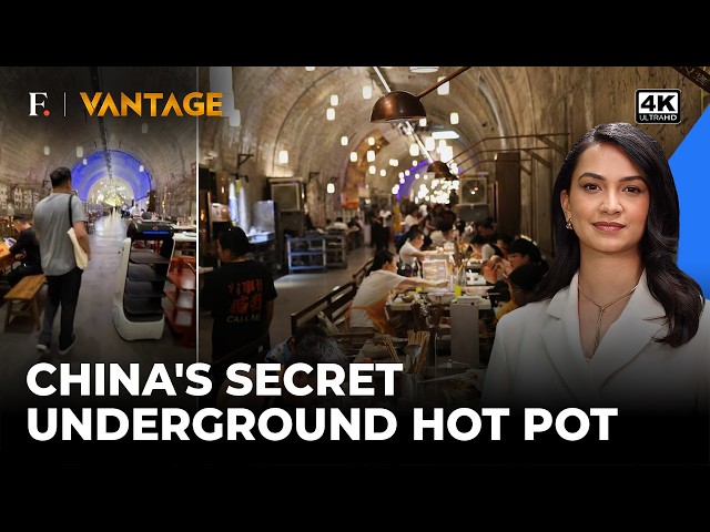 China Turns Air-Raid Shelter Into Underground Hot Pot Restaurant | Vantage Shots | 4K