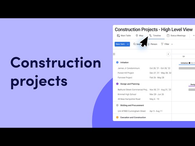 Manage your construction projects | monday.com tutorials