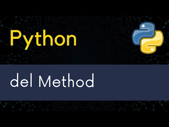 del method in Python List