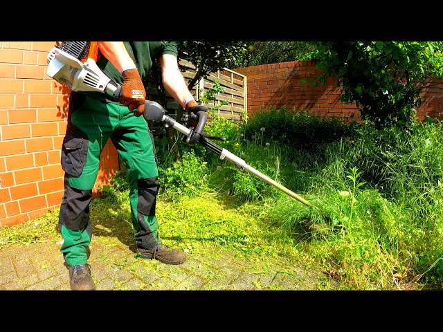 REMOVING Weeds From Yard Areas Or a TYPICAL Gardening DAY In Germany