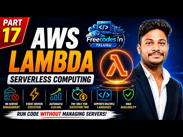 AWS Lambda Full Tutorial in Telugu | Serverless Computing with Real-Time Project | AWS Part 17
