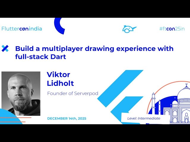 Build a multiplayer drawing experience with full-stack Dart - Viktor Lidholt | Fluttercon India 2025