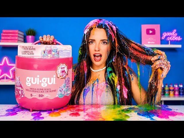 I MIXED EVERY GUI GUI SLIME * Had to CUT my hair 
