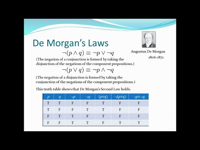 Discrete Structures - Chapter 1.3 Propositional Equivalences