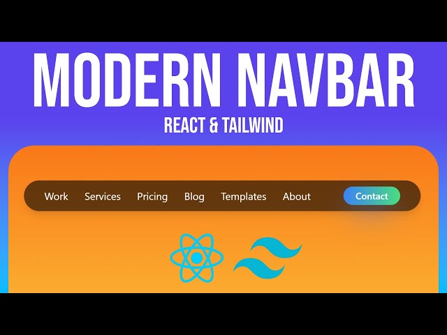 How to Create Modern Navbar with React & Tailwind