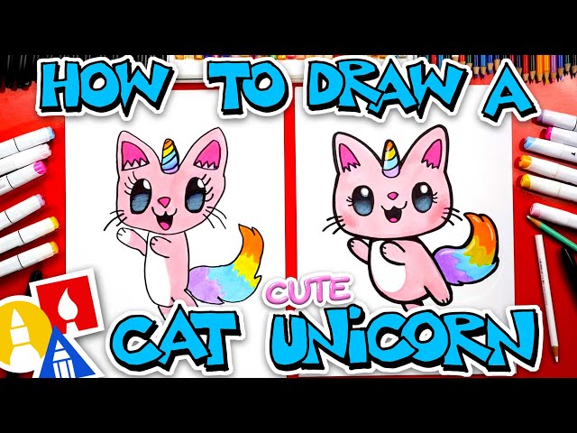 How To Draw A Cute Cat Unicorn