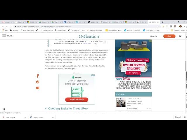 C# Lesson 42: multi threaded