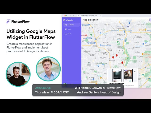 Build Location based apps with Google Maps in FlutterFlow.