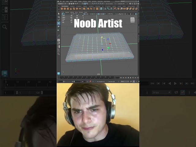 Noob vs Pro Artist : 3D Pillow Modeling using nCloth in Maya 2025 #maya2025 #maya