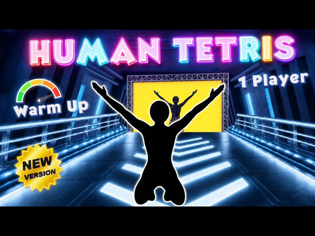 Human Tetris 1 Player | Immersive Interactive Warm-Up | Interactive Workout - Virtual Reality #new