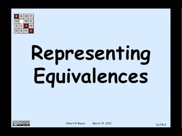 2.7.4 Equivalence Relations: Video