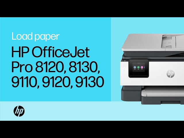 Load paper & other media | HP OfficeJet Pro 8120, 8130, 9110, 9120, 9130 AiO printers | HP Support