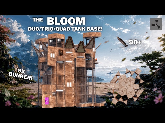 THE BLOOM–3x1 META BASE•DUO/TRIO/QUAD TANK•OPEN CORE•9X BUNKER•SHIELD WALL•CHEAP•RUST BASE