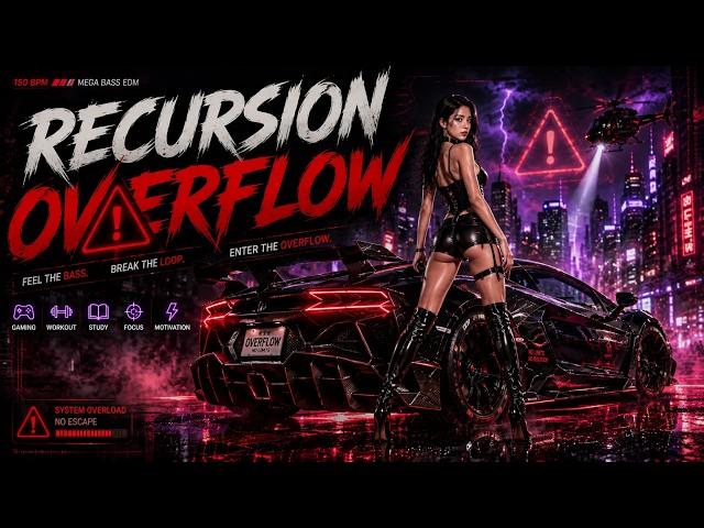 RECURSION OVERFLOW 🔥 | Bass Boosted Cyberpunk EDM | Hypercar Night Drive