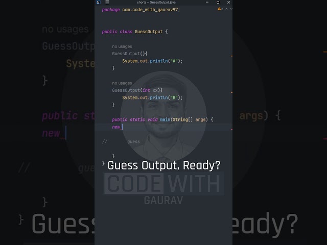 Constructor Confusion 😵 Can You Predict the Output? | Java #Shorts