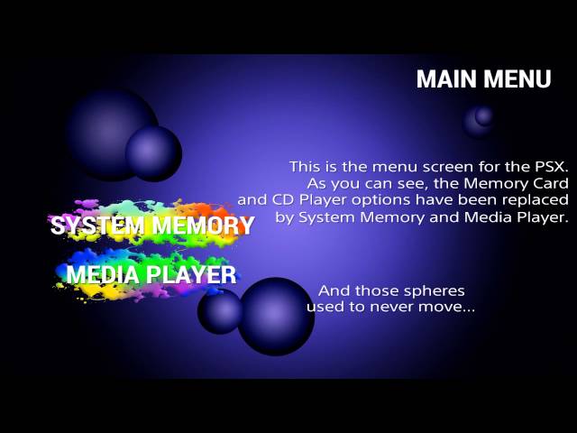 PlayStation Flashback (PSX/2/3 Startup and Menu Screen Remake)
