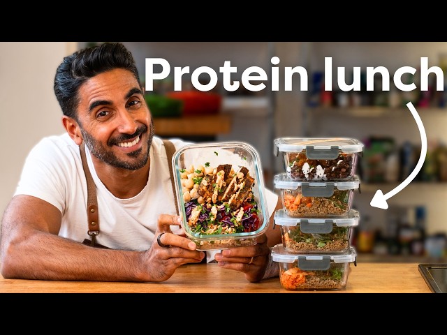 3 high-protein lunches I eat every week (prep ahead, gut-friendly)