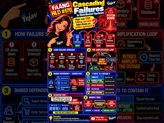 HLD #170 — Cascading Failures Explained 🚨 How ONE Failing Service Can Take Down Your System!