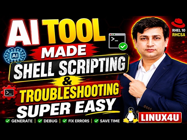 AI Tool Made Shell Scripting & Troubleshooting Super Easy Latest 2026 RHCSA LAB #30 