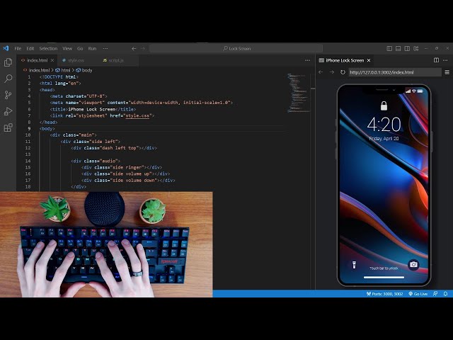 ASMR Programming - Coding iOS (iPhone) Lock Screen - No Talking
