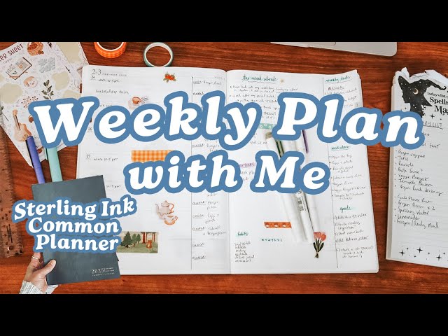 How I Plan My Week 📅 Sterling Ink B5 Common Planner | weekly planner set up