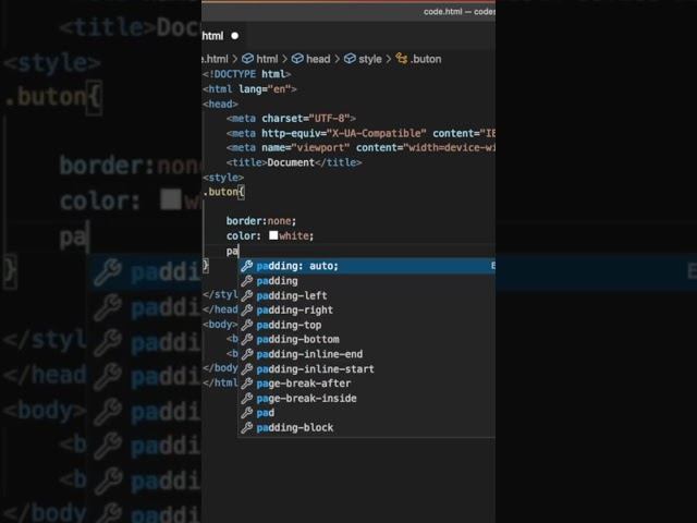 Button in HTML and CSS #shorts #shortsviral