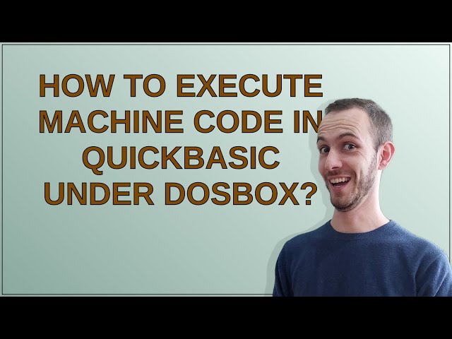 Retrocomputing: How to execute machine code in QuickBasic under DosBox?