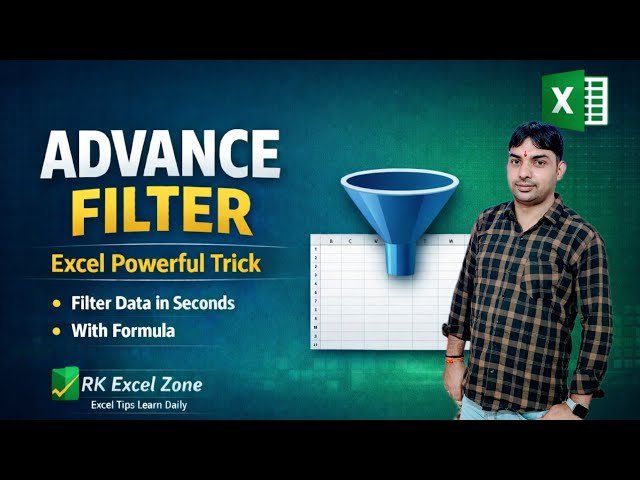 VLOOKUP ki Chutti । सीखे Excel का Powerful Filter Formula। RK Excel Zone 