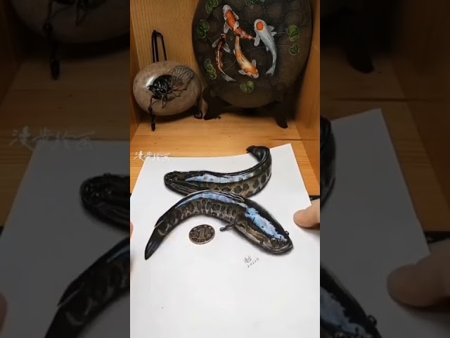 3D painting Incredible 3D pencil drawings 😱