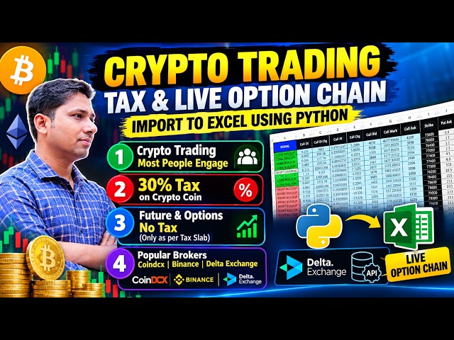 LIVE Crypto Option Chain in Excel! | Delta Exchange + Python