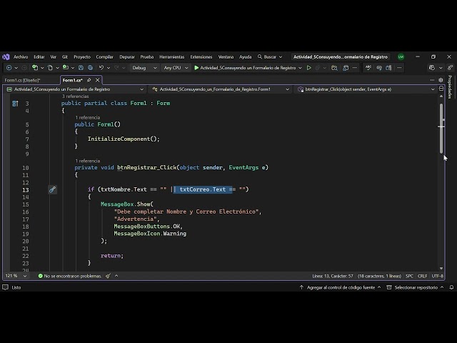 Proyecto en Visual Studio