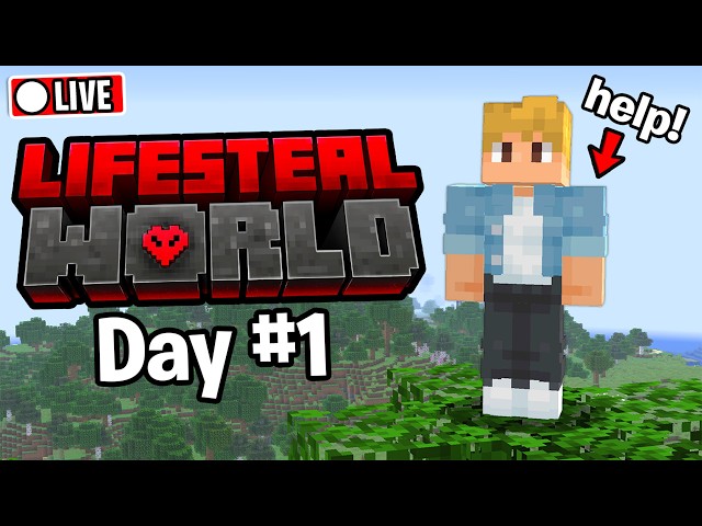 🔴 LIFESTEAL WORLD SMP LIVE | Day #1 (i'm so scared uh oh) *Not PG Warning!*