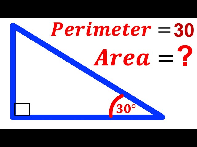 Can you find area of the Right Triangle? | (Perimeter) | #math #maths | #geometry