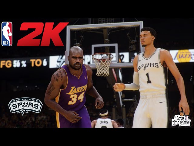 The Battle of Giants! | Shaq vs Victor Wembanyama  | spurs vs lakers | cpu vs cpu | NBA 2k