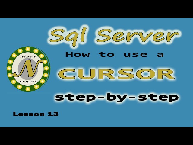 Seven different ways to use the CURSOR in SQL Server