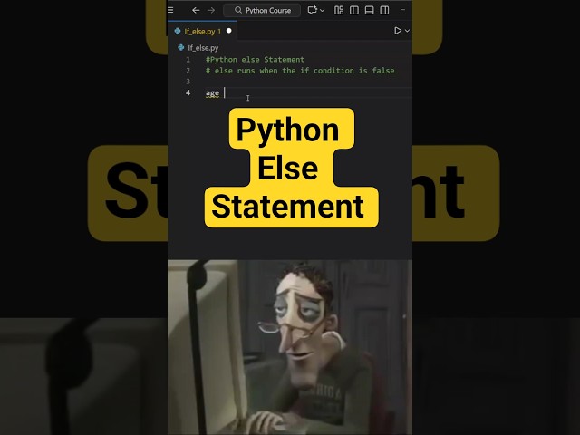 Python IF–ELSE Statement in 30 Seconds 💻 #python #coding #pythonforbeginners #shorts
