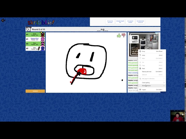 just me and my friends playing scribble.io