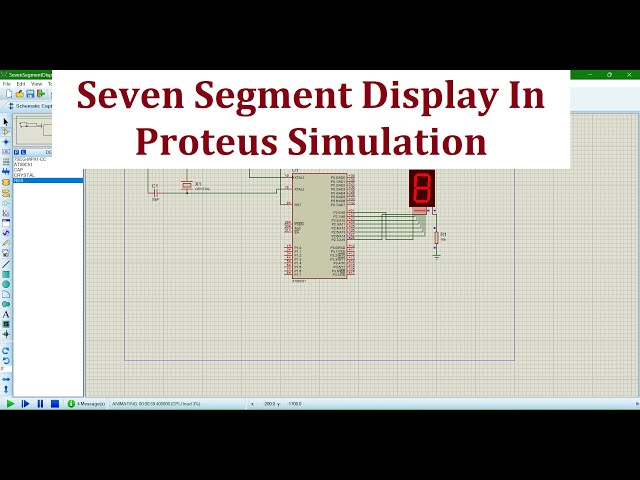 Seven Segment Display with 8051 Microprocessor In Proteus Simulation