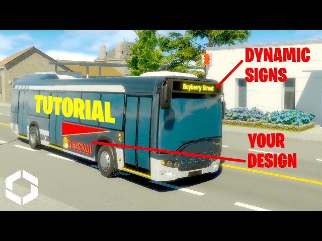 Fully CUSTOM Buses with DYNAMIC Signs | CITIES SKYLINES 2